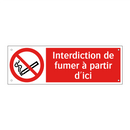 Interdiction de fumer à partir d'ici