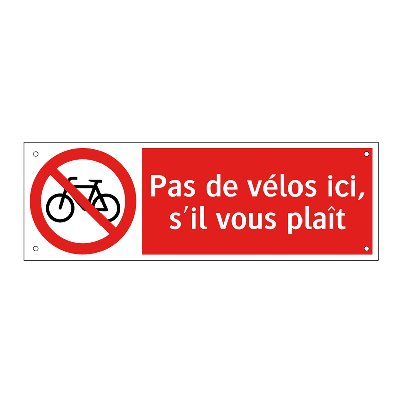 Pas de vélos ici, s'il vous plaît