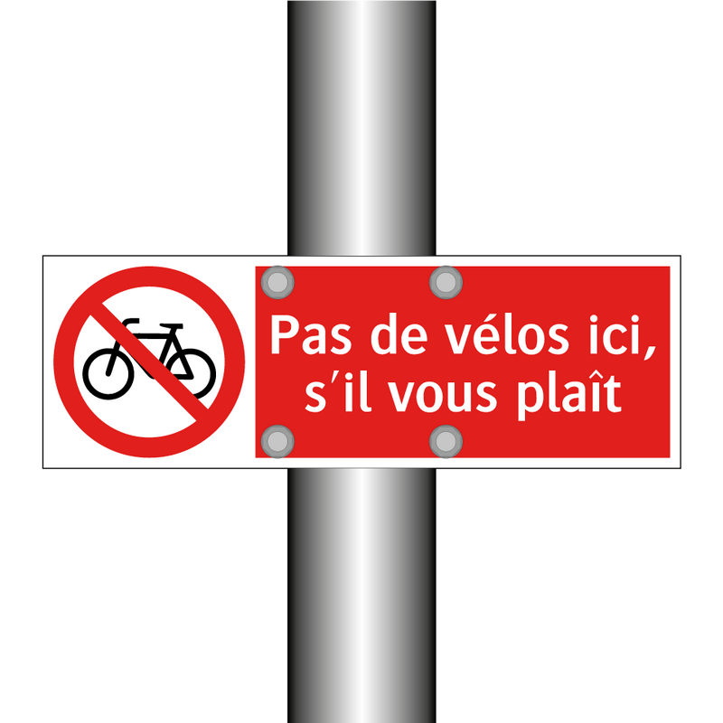 Pas de vélos ici, s'il vous plaît