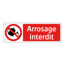 Arrosage interdit