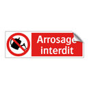 Arrosage interdit