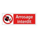 Arrosage interdit