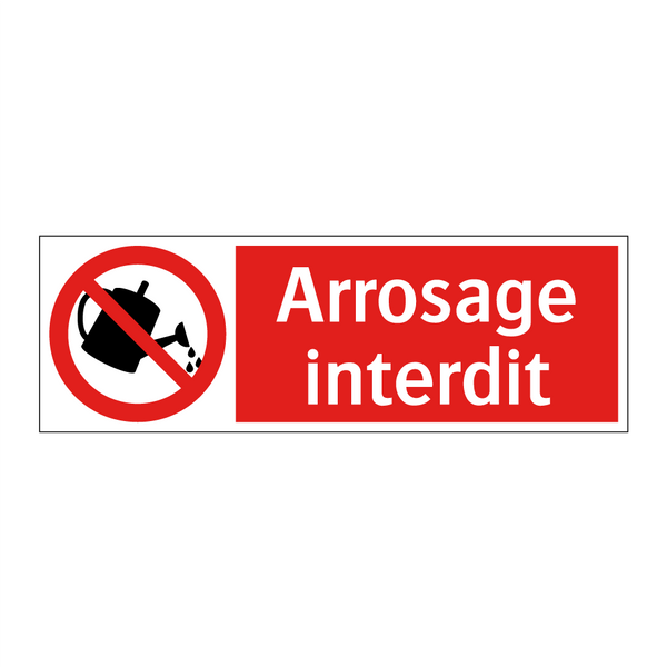 Arrosage interdit