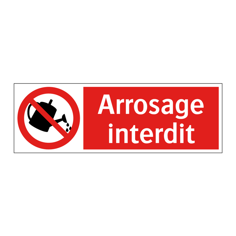 Arrosage interdit