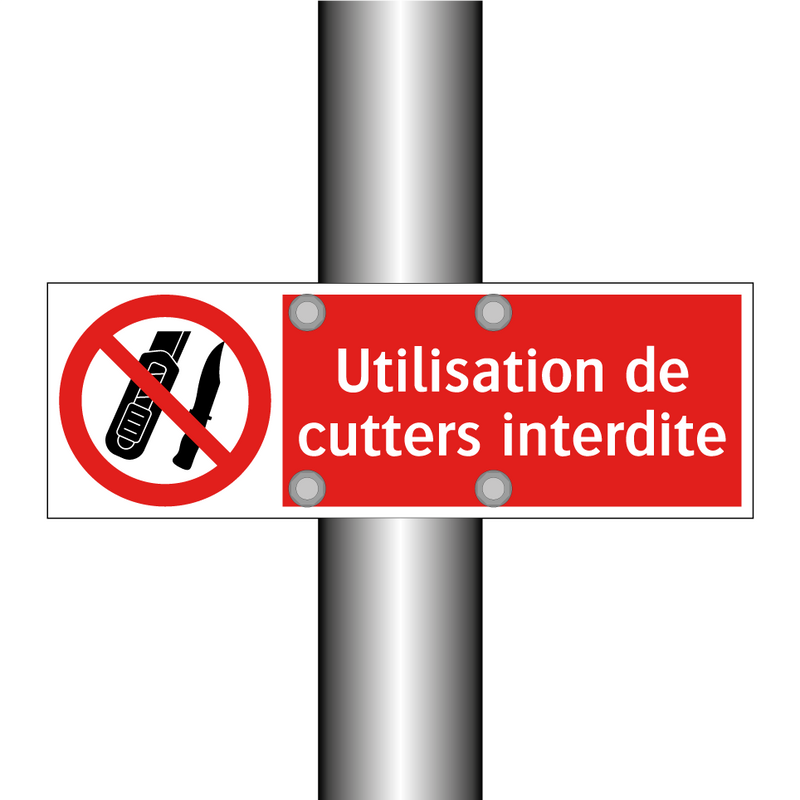 Utilisation de cutters interdite