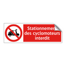 Stationnement des cyclomoteurs interdit