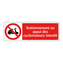 Stationnement ou appui des cyclomoteurs interdit