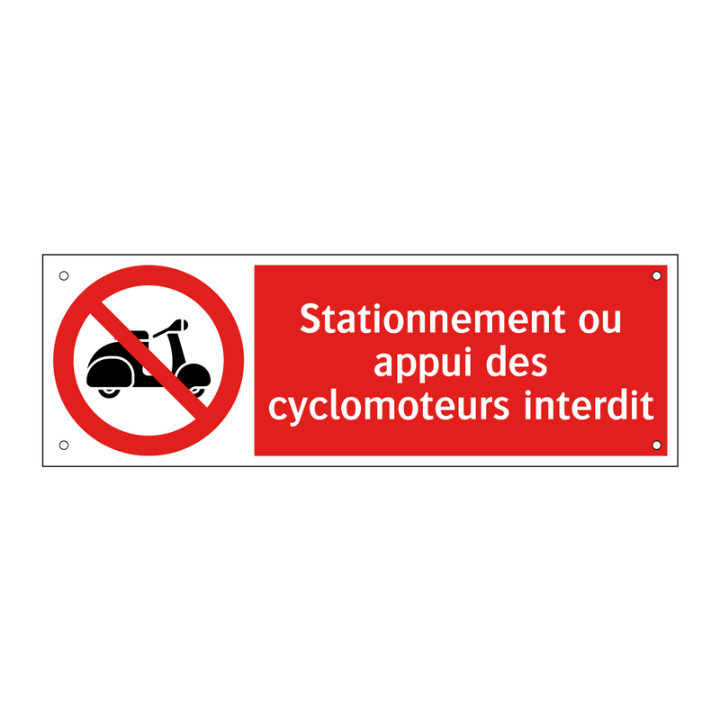 Stationnement ou appui des cyclomoteurs interdit