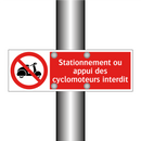 Stationnement ou appui des cyclomoteurs interdit