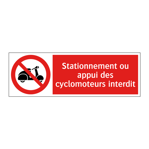 Stationnement ou appui des cyclomoteurs interdit