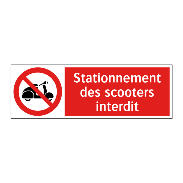 Stationnement des scooters interdit