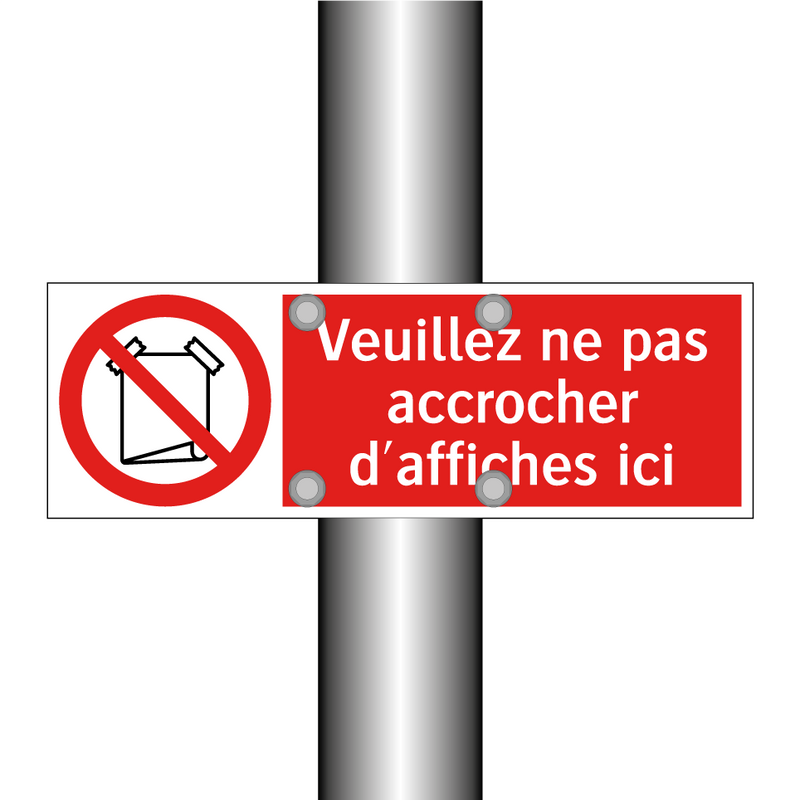 Veuillez ne pas accrocher d'affiches ici