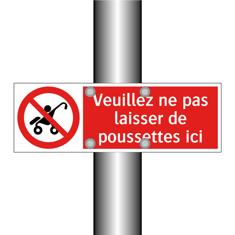 Veuillez ne pas laisser de poussettes ici