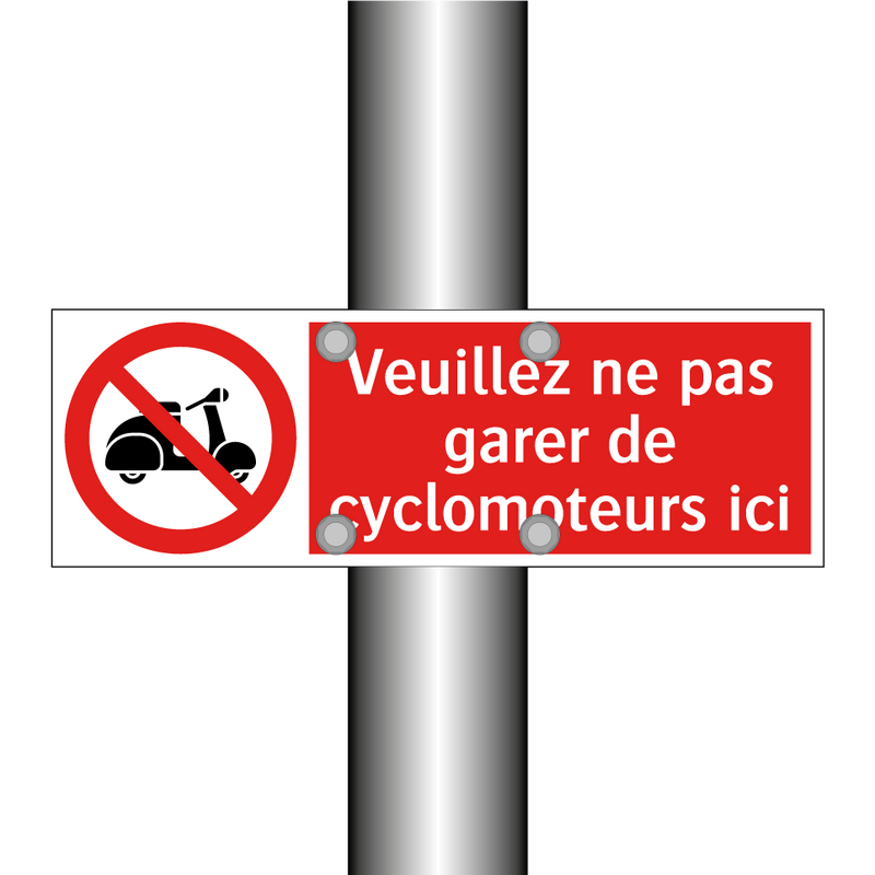 Veuillez ne pas garer de cyclomoteurs ici