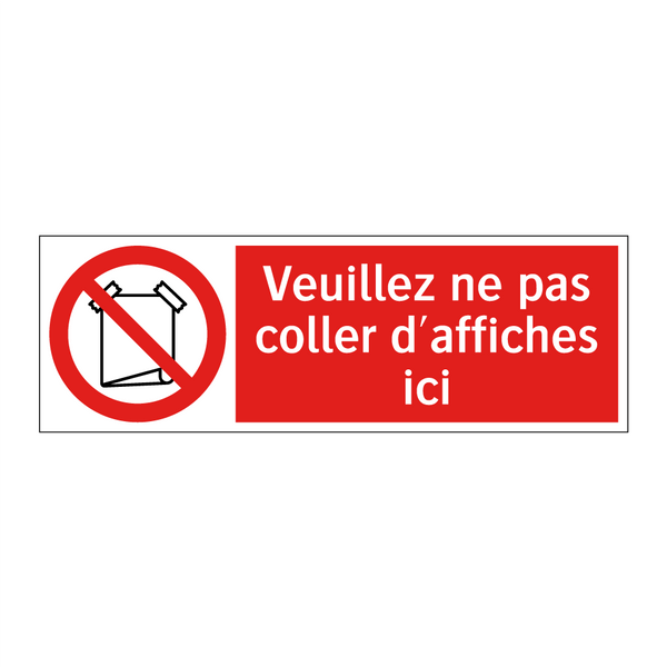 Veuillez ne pas coller d'affiches ici