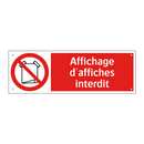Affichage d'affiches interdit
