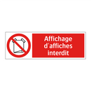 Affichage d'affiches interdit
