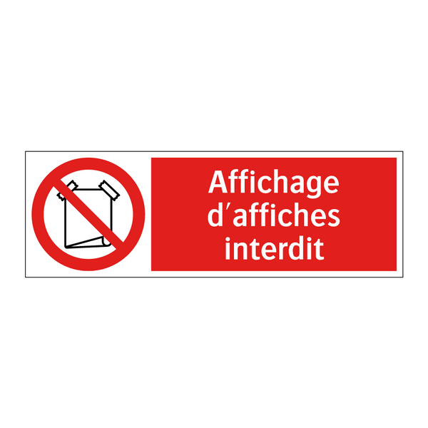 Affichage d'affiches interdit
