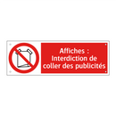 Affiches : Interdiction de coller des publicités