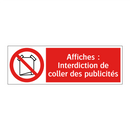 Affiches : Interdiction de coller des publicités