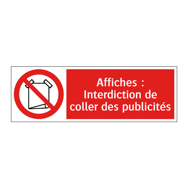 Affiches : Interdiction de coller des publicités