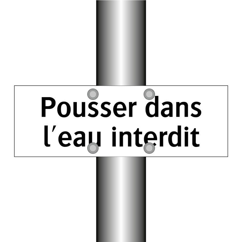 Pousser dans l'eau interdit