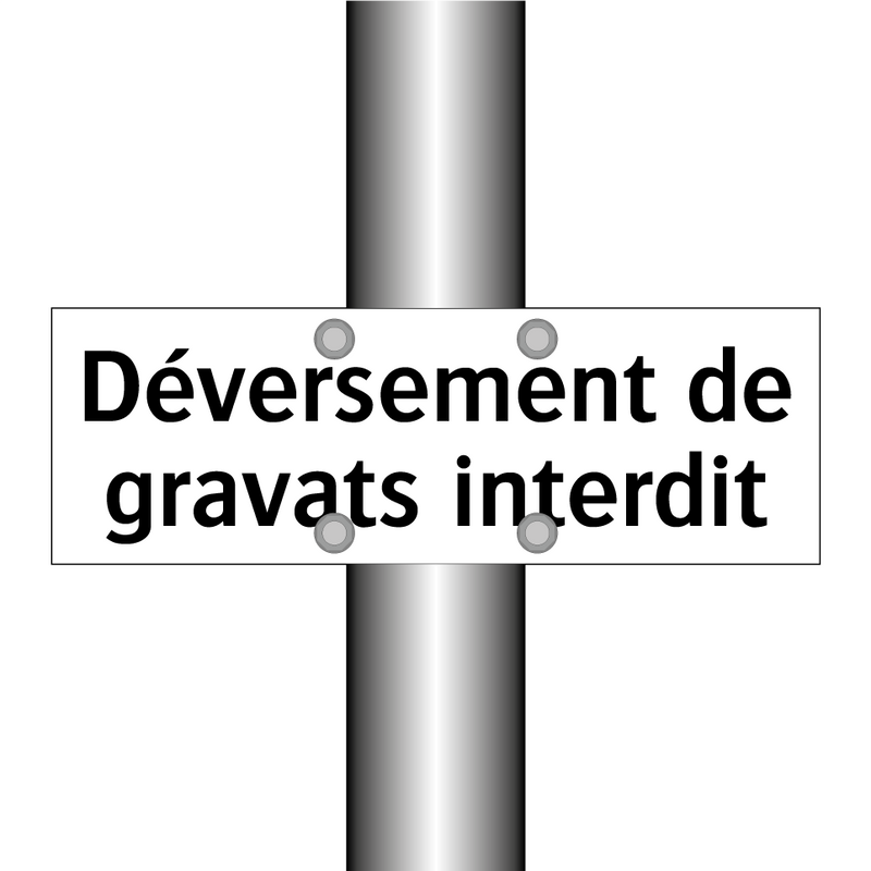 Déversement de gravats interdit