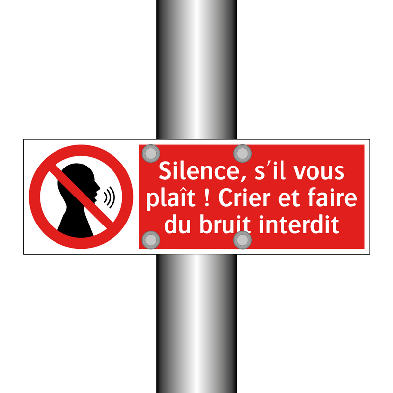 Silence, s'il vous plaît ! Crier et faire du bruit interdit
