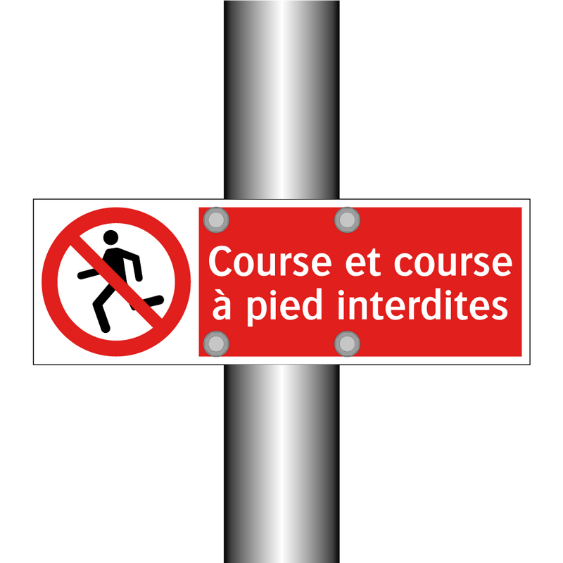 Course et course à pied interdites