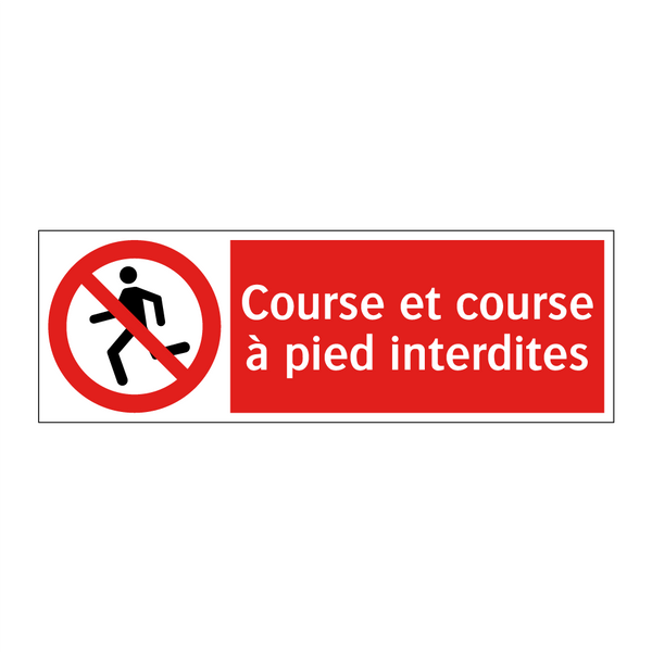 Course et course à pied interdites