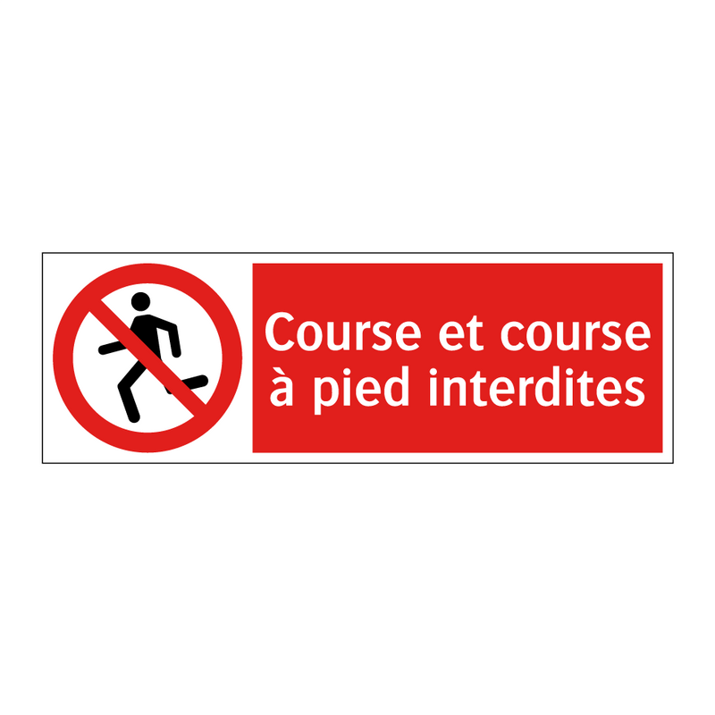 Course et course à pied interdites