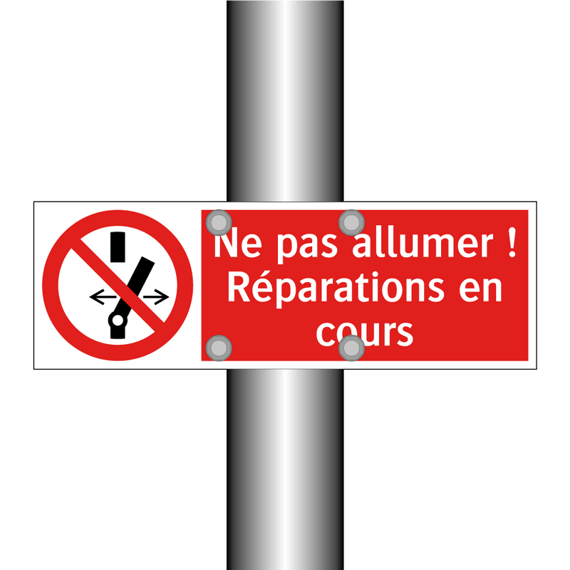 Ne pas allumer ! Réparations en cours