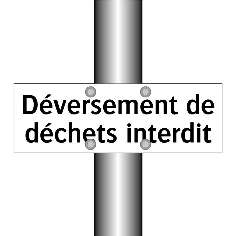 Déversement de déchets interdit