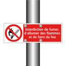 Interdiction de fumer, d'allumer des flammes et de faire du feu