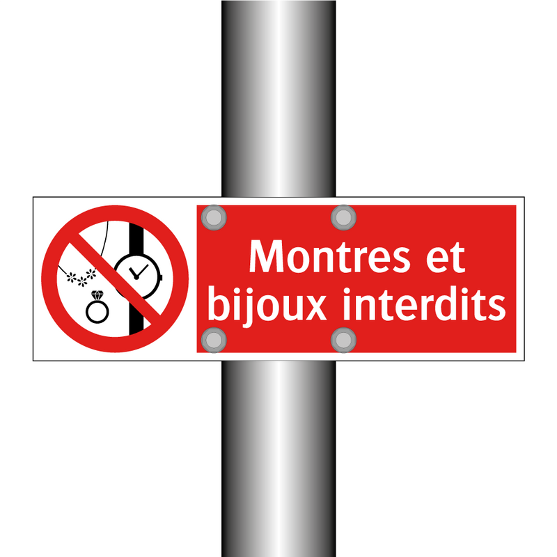 Montres et bijoux interdits