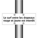 Le surf entre les drapeaux rouge et jaune est interdit