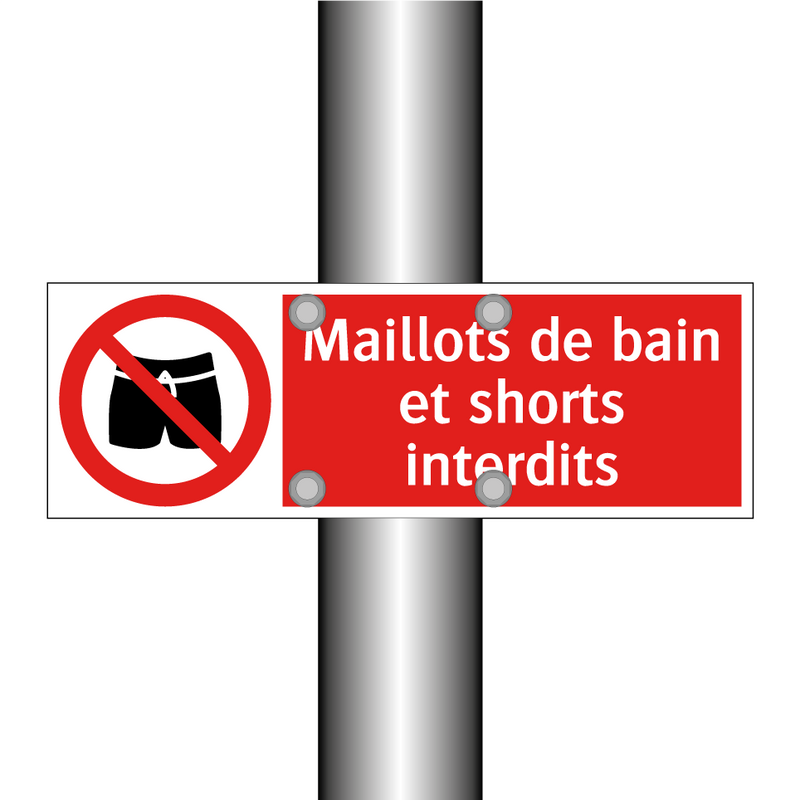 Maillots de bain et shorts interdits