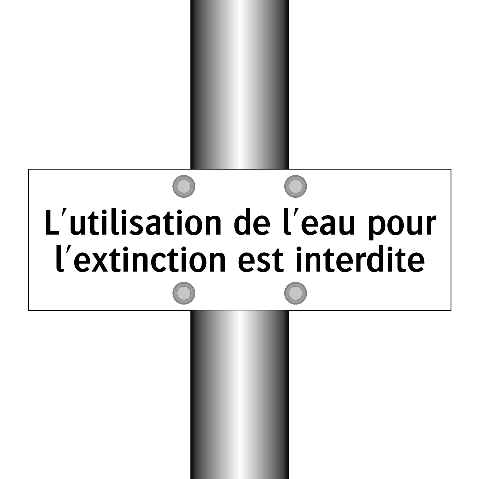 L'utilisation de l'eau pour l'extinction est interdite