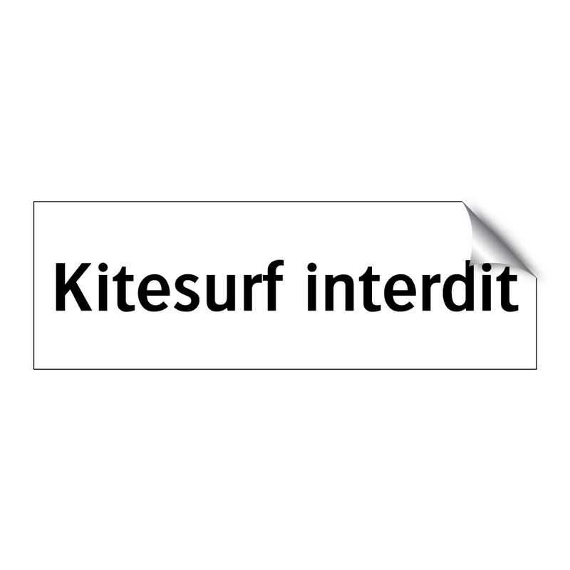 Kitesurf interdit