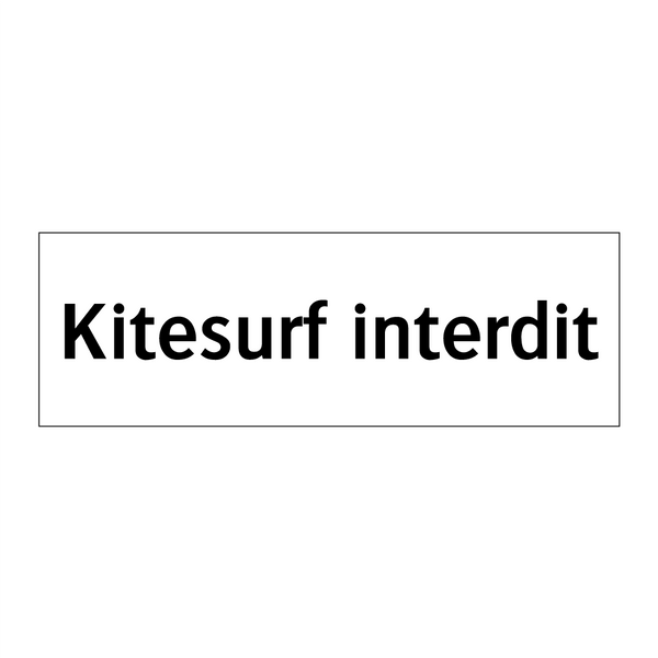 Kitesurf interdit