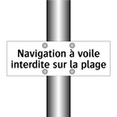 Navigation à voile interdite sur la plage