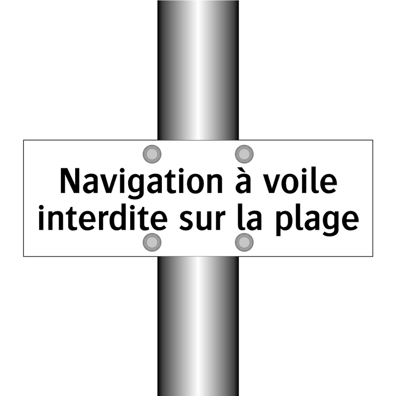 Navigation à voile interdite sur la plage