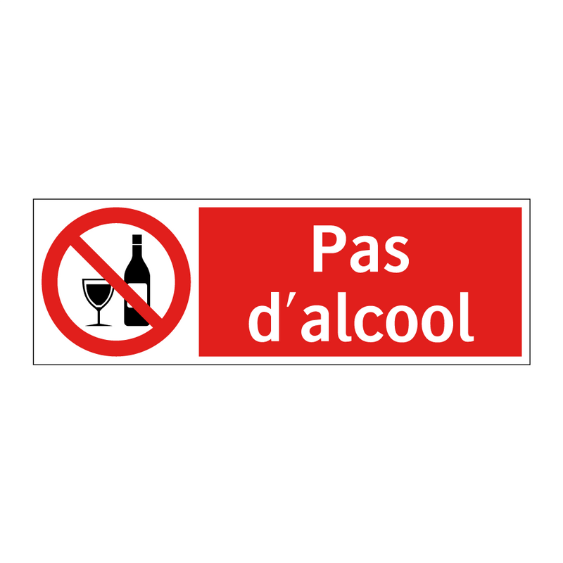 Pas d'alcool