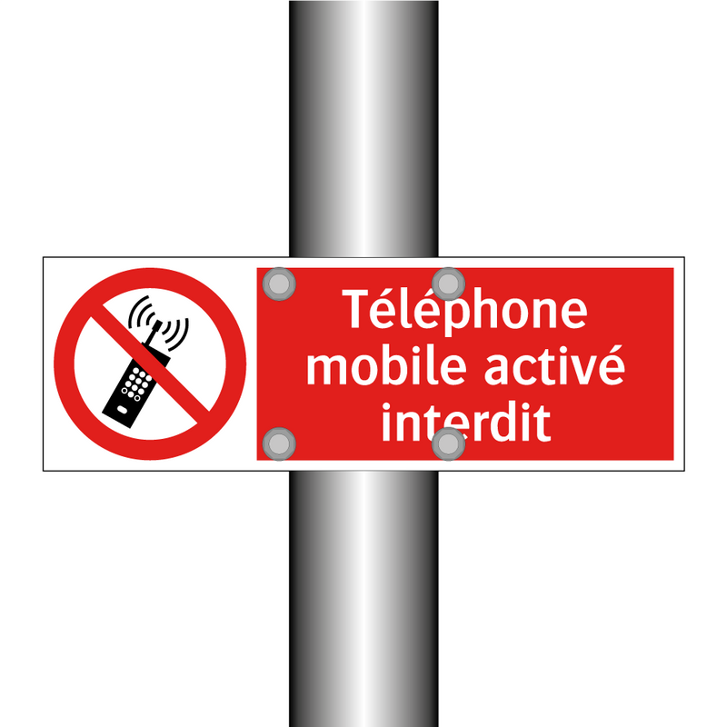 Téléphone mobile activé interdit