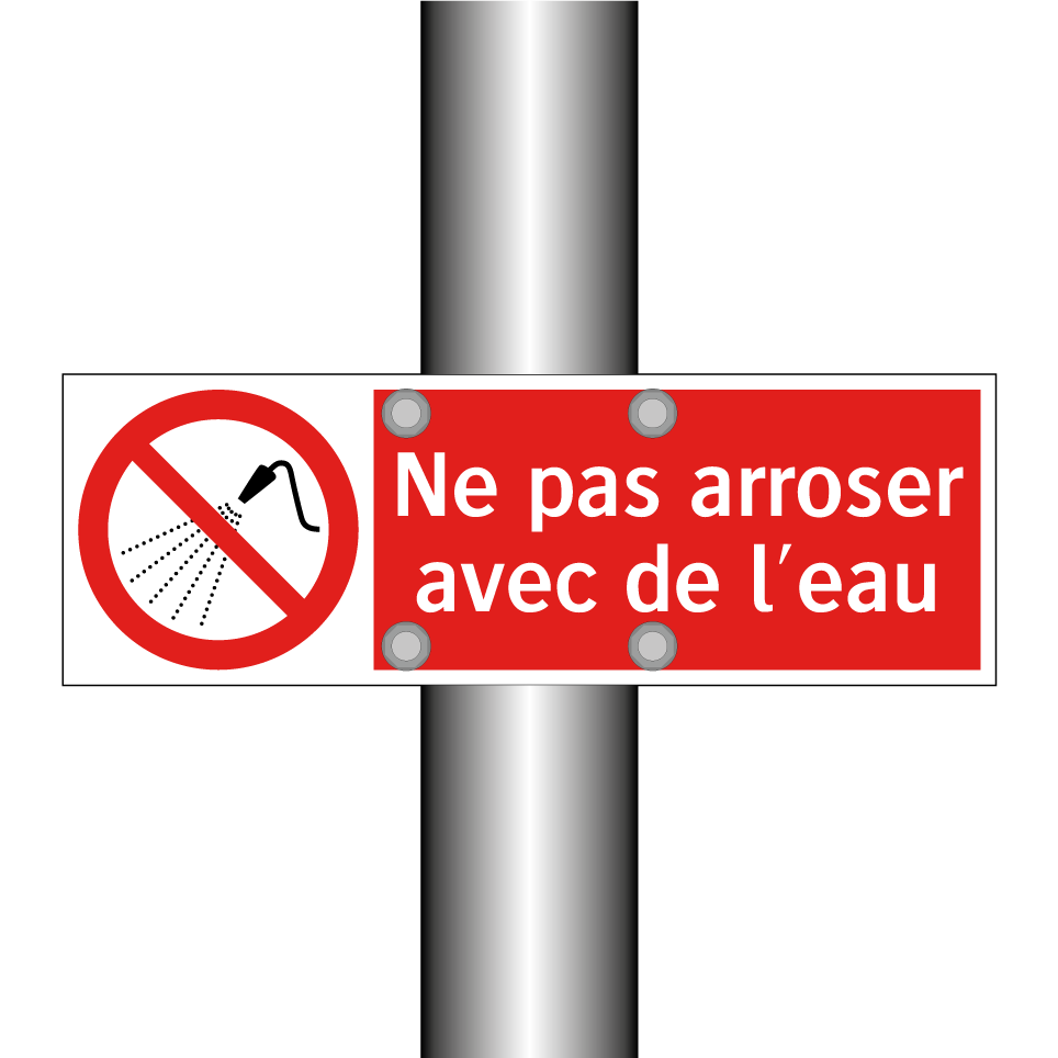 Ne pas arroser avec de l'eau