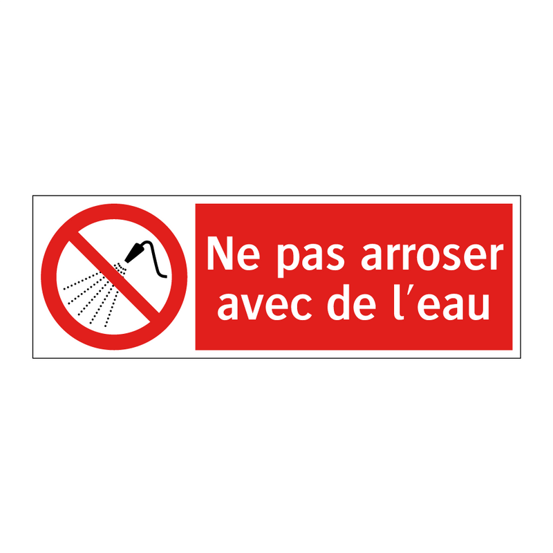 Ne pas arroser avec de l'eau