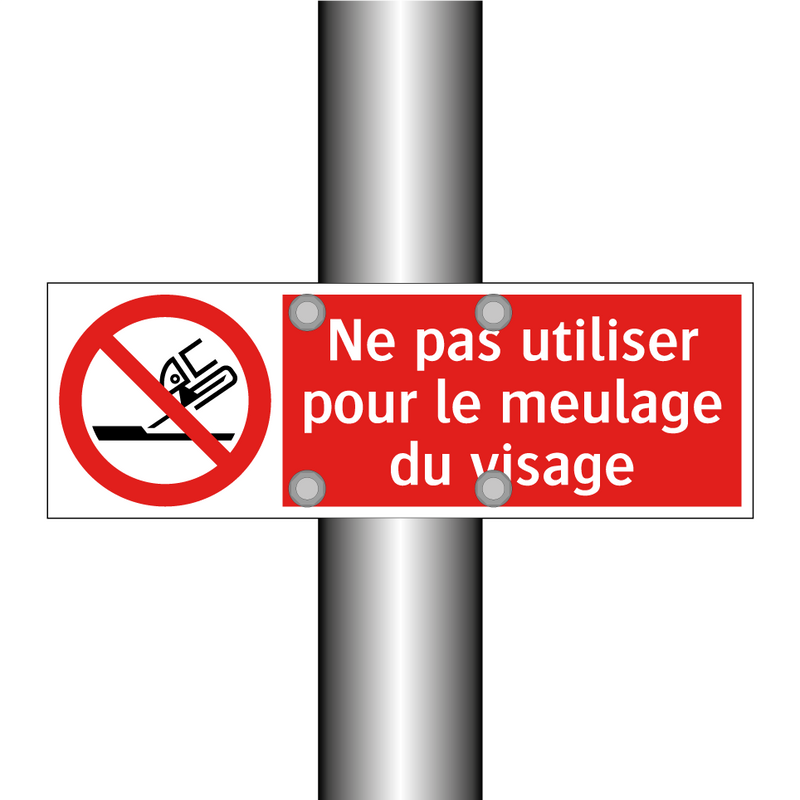 Ne pas utiliser pour le meulage du visage