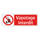 Vapotage interdit