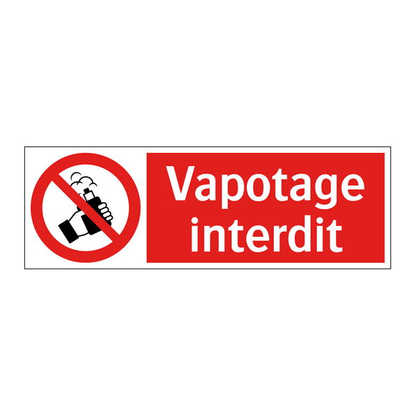 Vapotage interdit