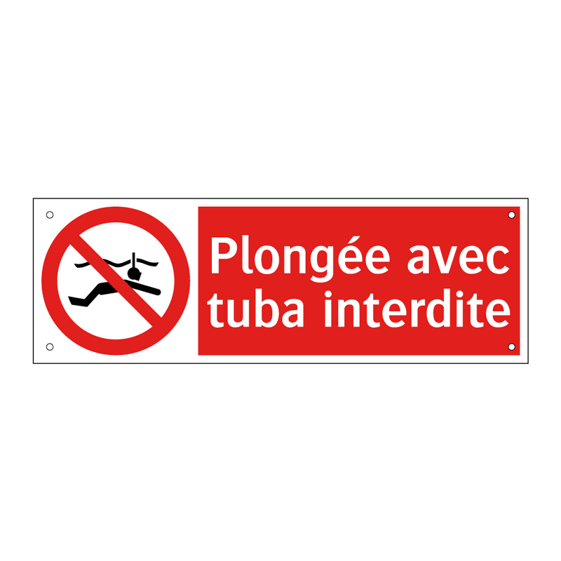 Plongée avec tuba interdite